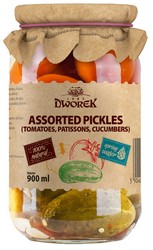 ﻿Ассорти Dworek марин. из томатов, патиссонов и огурцов 0.900 ст/б (х8)