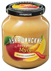 Мусс Лукашинские яблочно-банановый Нежный 370г NEW