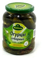 Огурцы KUHNE отборные с прян. травами 0.670 ст/б
